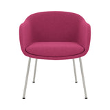 Fiber Conference Armchair: Tube Base Upholstered + Grey