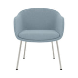 Fiber Conference Armchair: Tube Base Upholstered + Grey