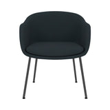 Fiber Conference Armchair: Tube Base Upholstered + Black