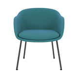 Fiber Conference Armchair: Tube Base Upholstered + Black