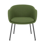 Fiber Conference Armchair: Tube Base Upholstered + Black