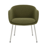 Fiber Conference Armchair: Tube Base Upholstered + Grey