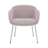 Fiber Conference Armchair: Tube Base Upholstered + Grey