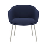 Fiber Conference Armchair: Tube Base Upholstered + Grey