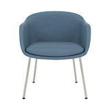 Fiber Conference Armchair: Tube Base Upholstered + Grey