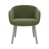 Fiber Conference Armchair: Wood Base Upholstered + Grey
