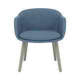 Fiber Conference Armchair: Wood Base Upholstered + Grey
