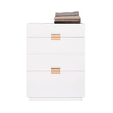 Frame Drawer High: White + Natural