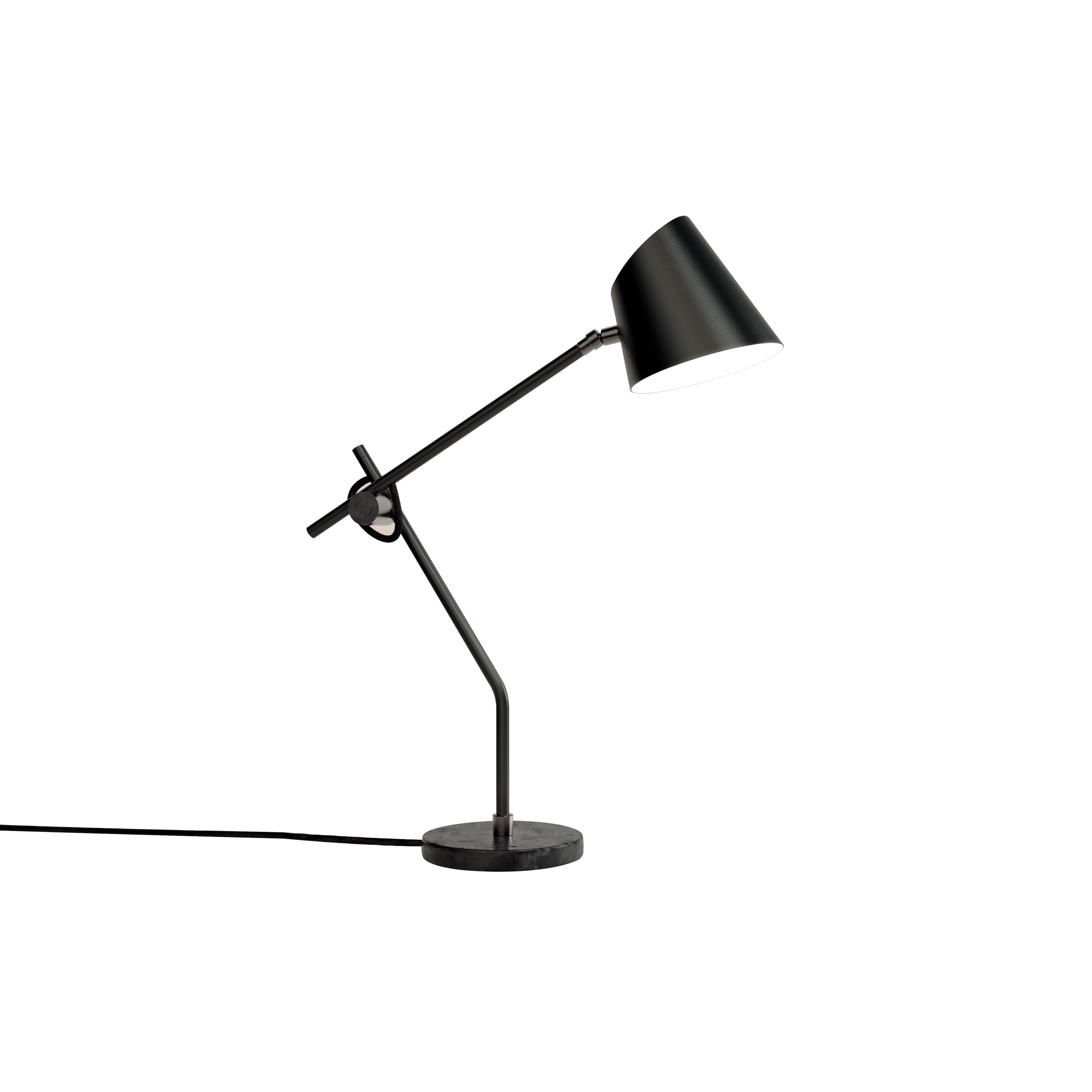Hartau Table lamp: Matte Black + Black Oxide
