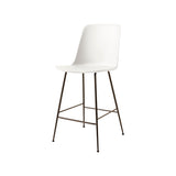 Rely Bar + Counter Highback Chair: HW96 + HW91 + Counter (HW91) + White + Bronzed