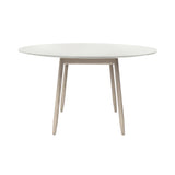 Incha Table: Round + Mushroom + White Oiled Beech