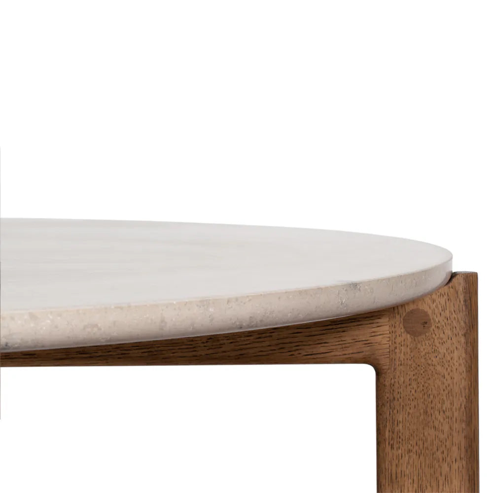 Iris Coffee Table: Stone Top