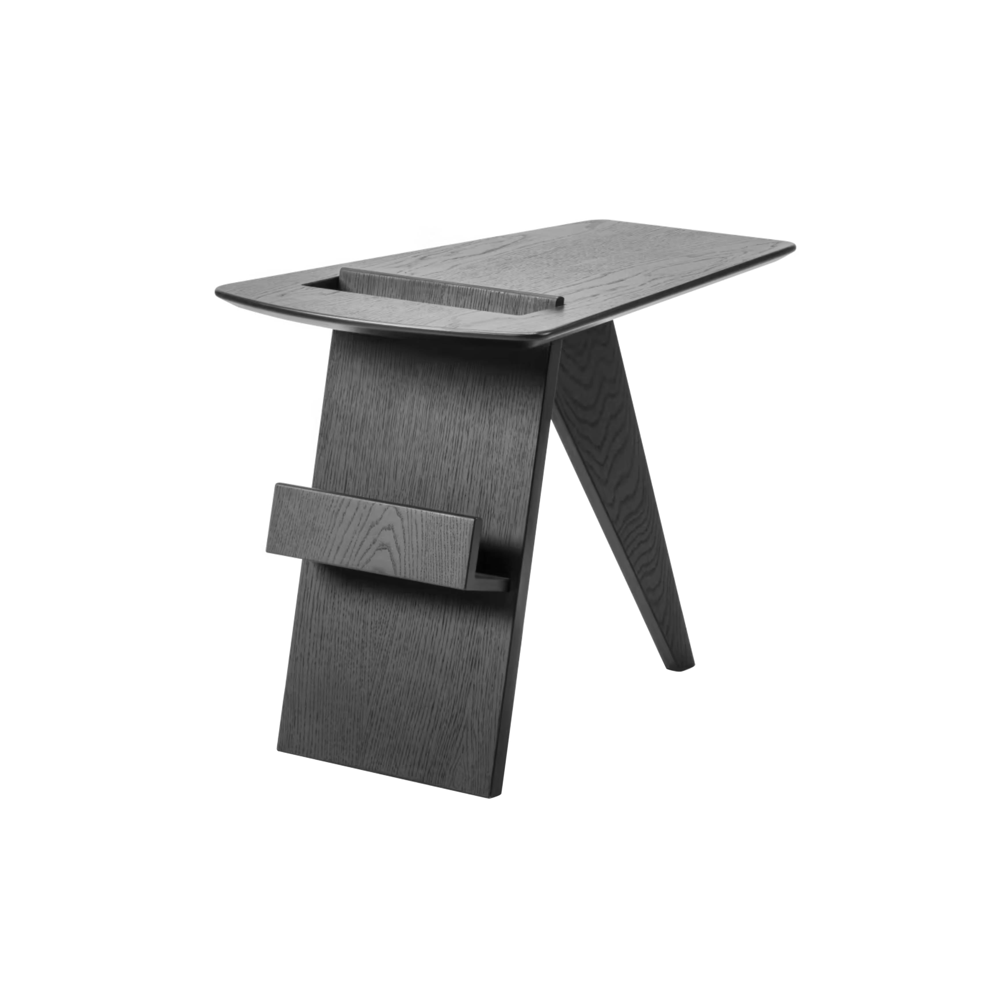 Magazine Table: Black Lacquered Oak