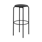 Kevi 2052 Stool: Black Lazure + Powder Coated Black