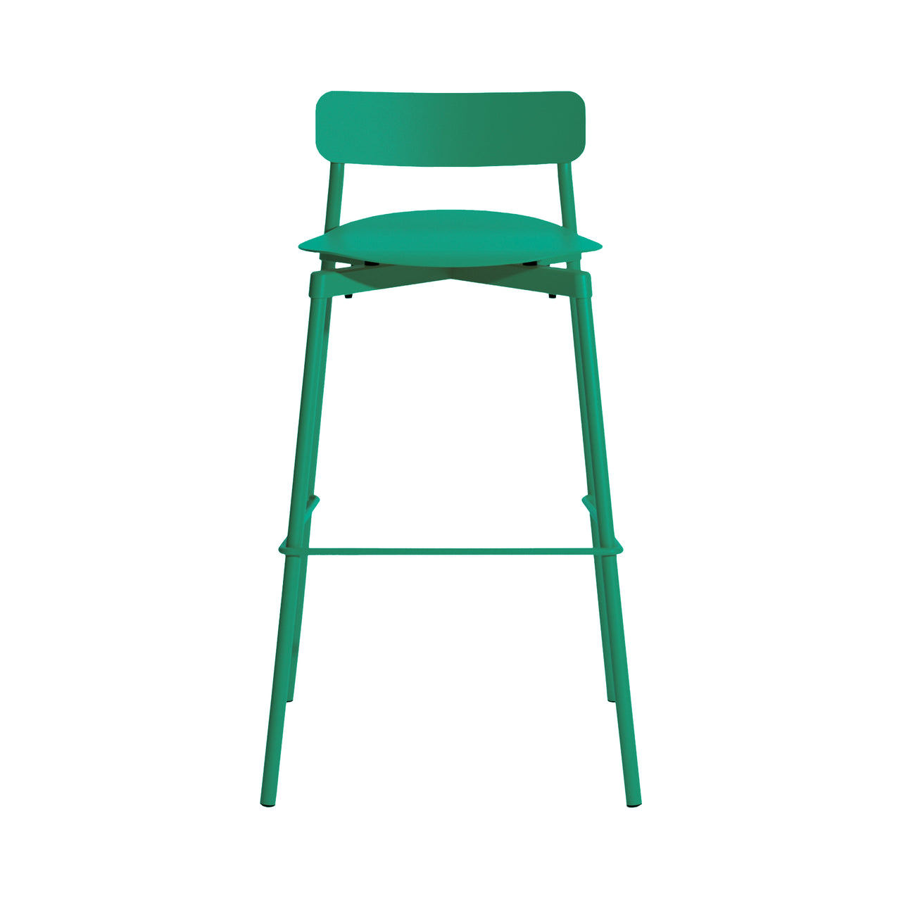 Fromme Stacking Bar + Counter Stool: Outdoor + Bar + Mint Green