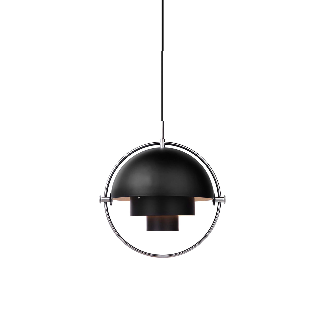 Multi-Lite Pendant: Small + Chrome + Black Semi Matt