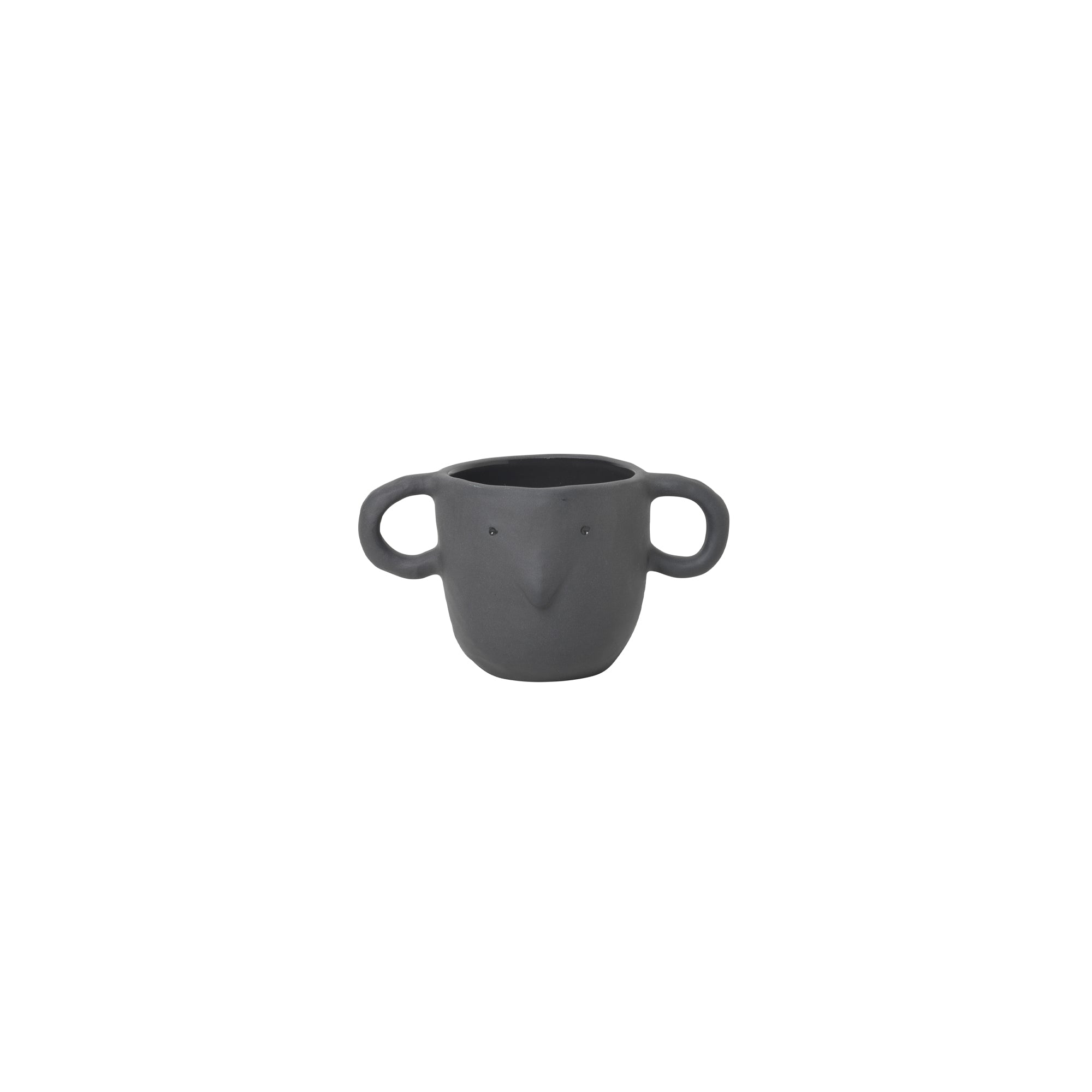 Mus Plant Pot: Small + Dark Grey