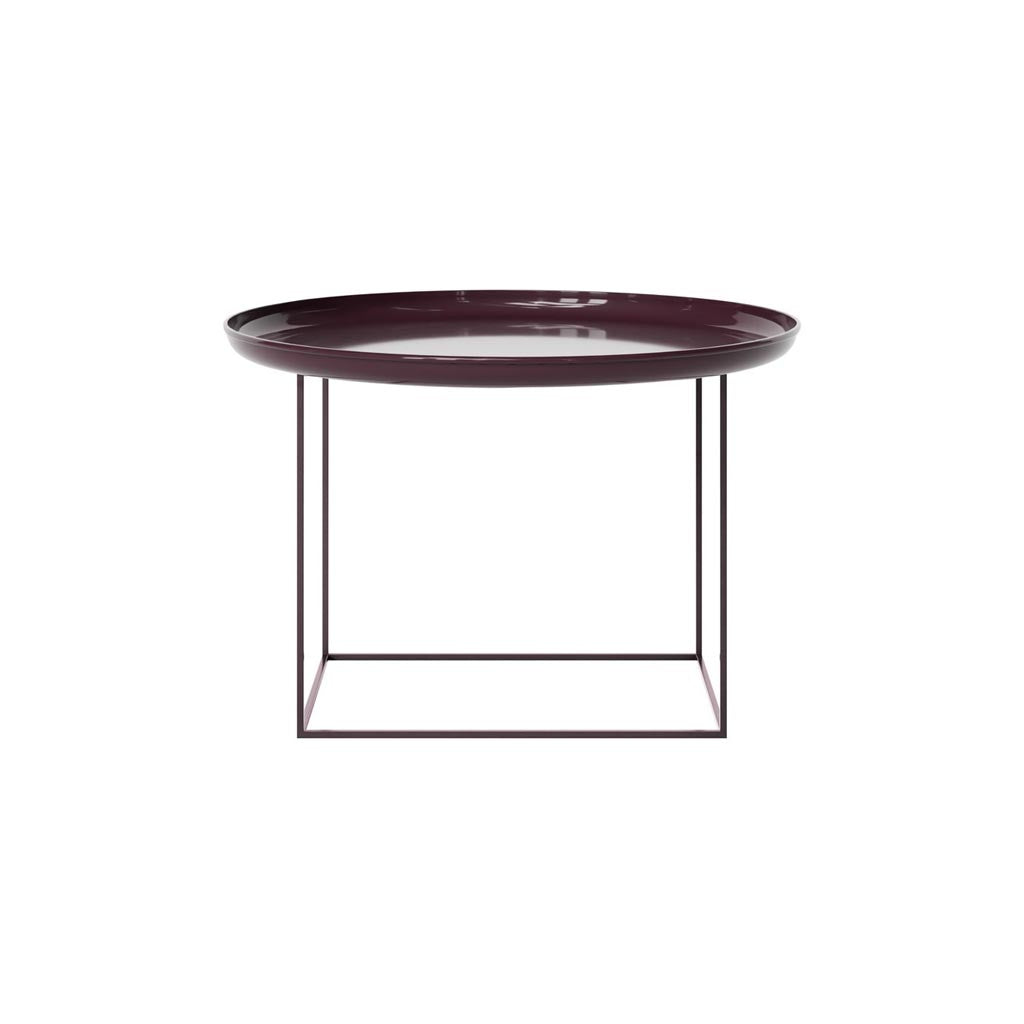 Duke Coffee Table: Medium + Lacquared Maroon