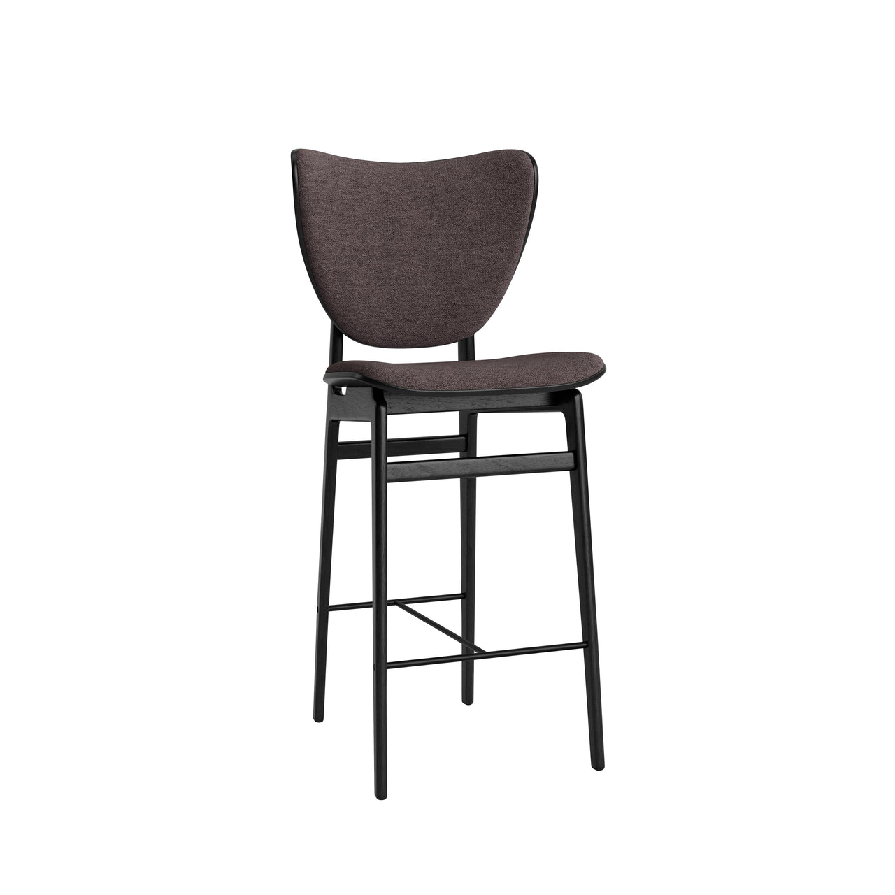 Elephant Bar + Counter Chair: Front Upholstered + Counter + Black Oak