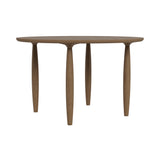 Oku Dining Table: Round + Light Smoked Oak