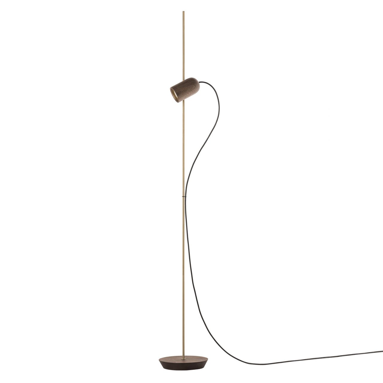 Onfa Floor Lamp: Walnut + Brass