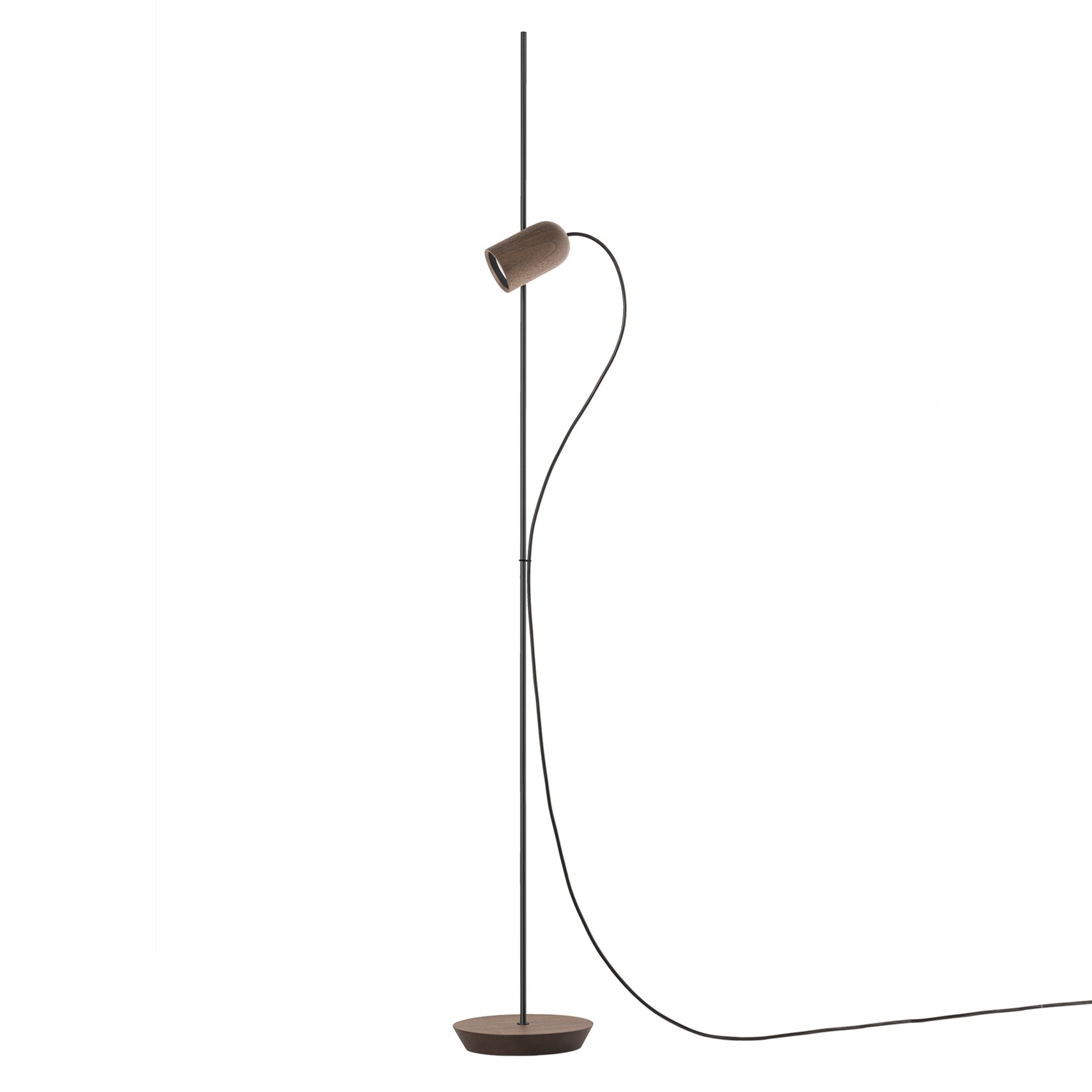 Onfa Floor Lamp: Walnut + Graphite