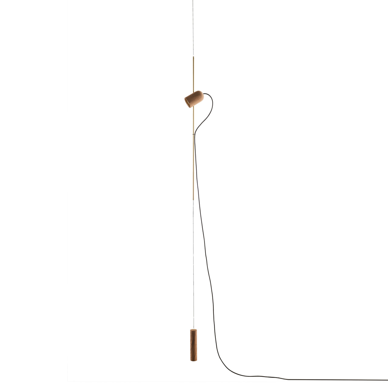 Onfa Pendant Lamp: Walnut + Brass