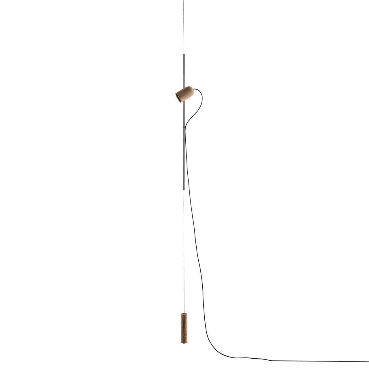 Onfa Pendant Lamp: Walnut + Graphite