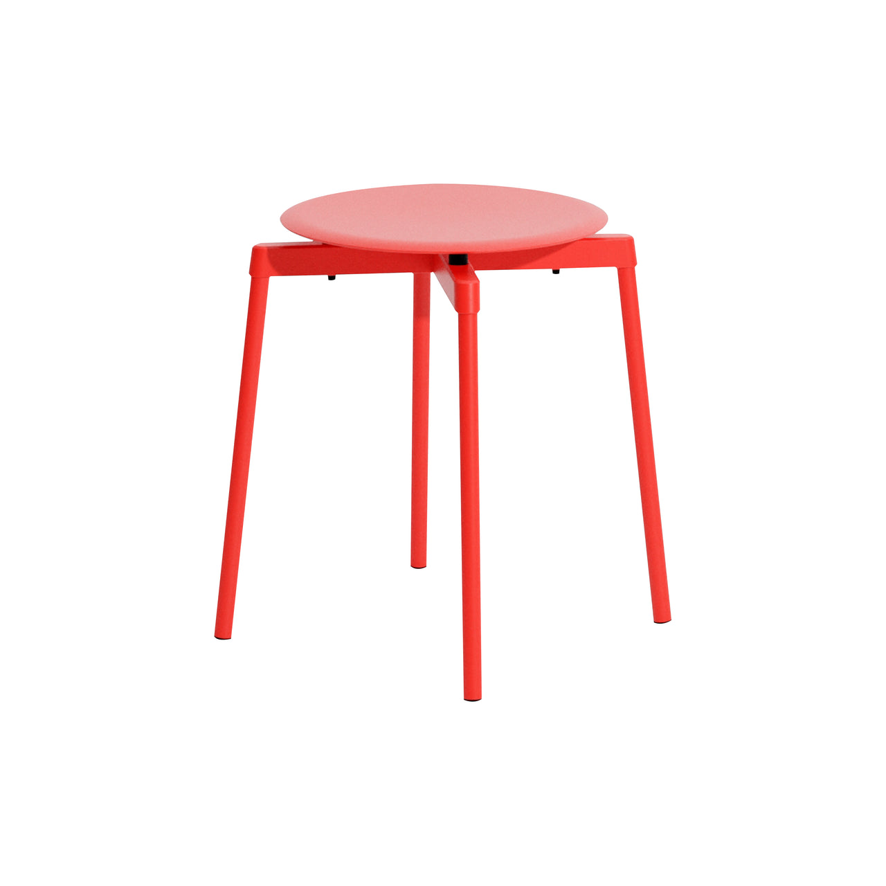 Fromme Outdoor Stacking Stool: Set of 2 + Red