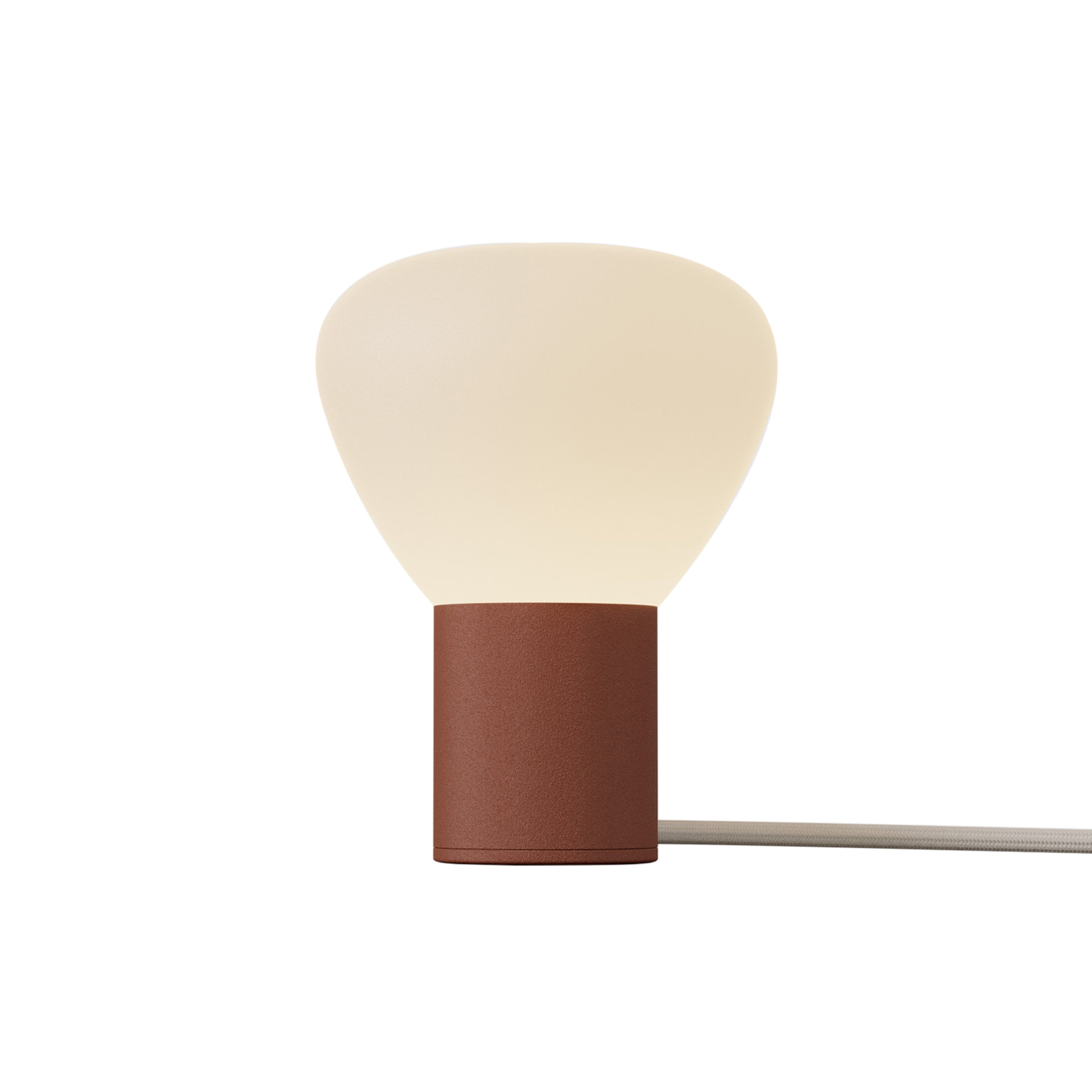 Parc 01 Table Lamp: Handswitch + Terracotta + Beige