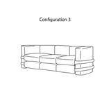 Pillow Modular Sofa: Leather + Configuration 3