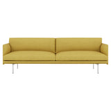 Outline 3-Seater Sofa: Polished Aluminum