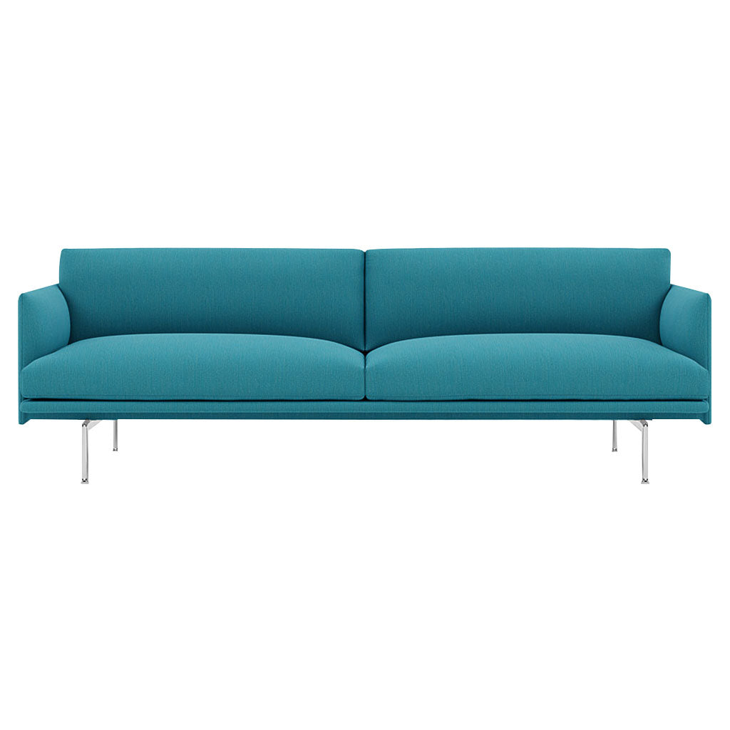 Outline 3-Seater Sofa: Polished Aluminum