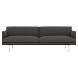 Outline 3-Seater Sofa: Polished Aluminum