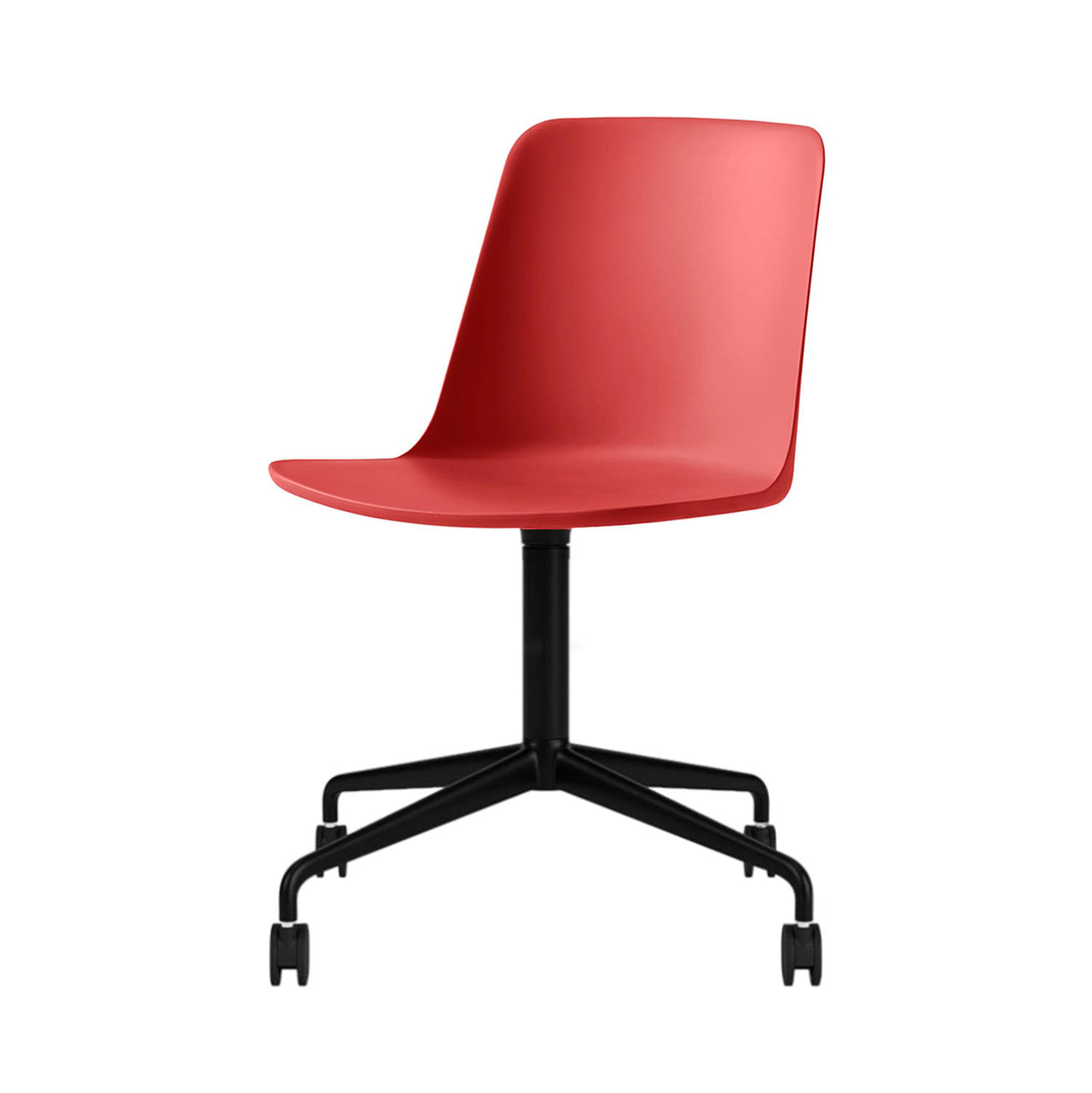 Rely Chair HW21: Vermilion Red + Black