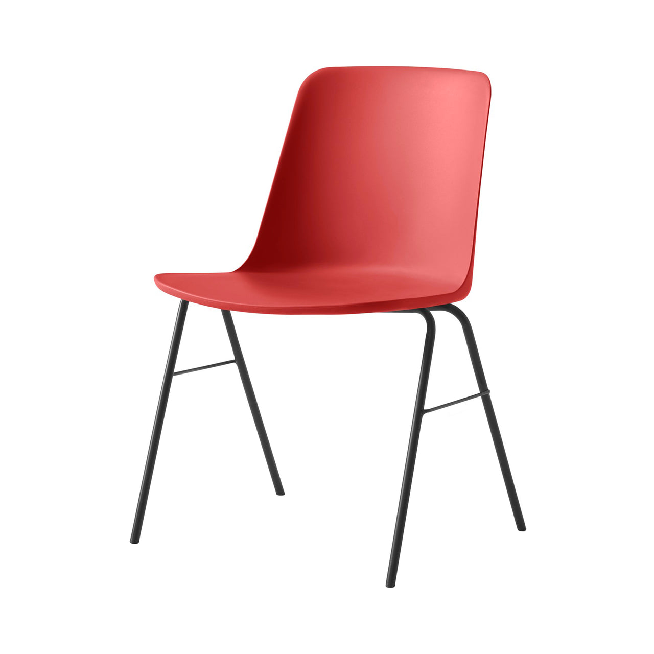 Rely Chair HW26: Vermilion Red + Black