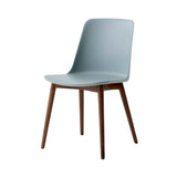 Rely Side Chair HW71: Light Blue + Walnut