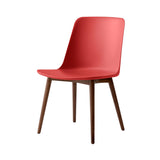 Rely Side Chair HW71: Vermilion Red + Walnut