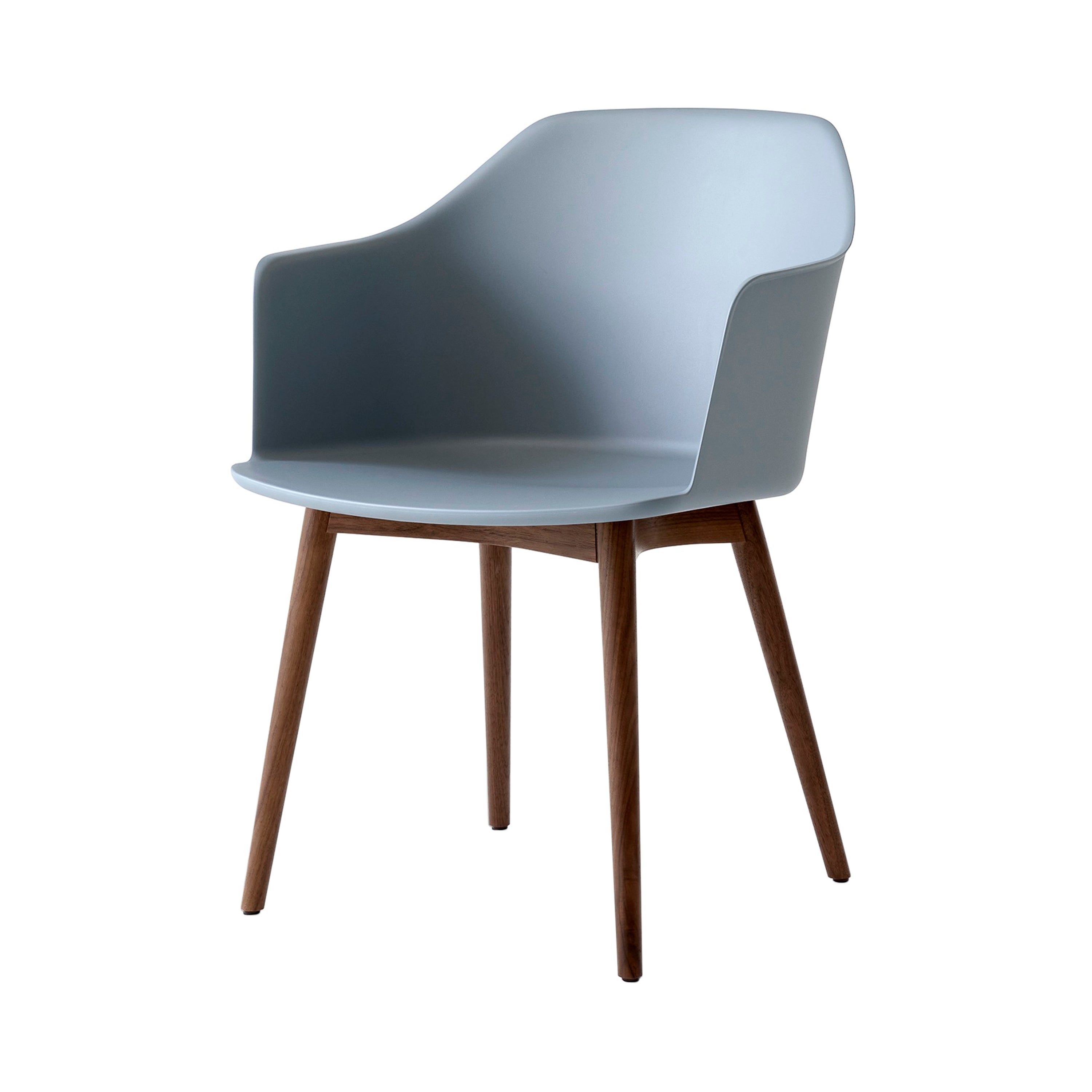 Rely Armchair HW76: Light Blue + Walnut