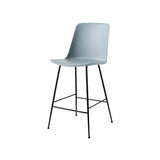 Rely Bar + Counter Highback Chair: HW96 + HW91 + Counter (HW91) + Light Blue + Black