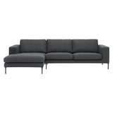 Neo Sectional Sofa: Right + Black Nickel