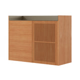 Stockholm STH224 Cupboard: Composition 1 + Super-Matt Oak + Anodized Aluminum Bronze