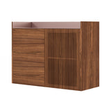 Stockholm STH224 Cupboard: Composition 1+ Super-Matt Walnut + Anodized Aluminum Pale Rose