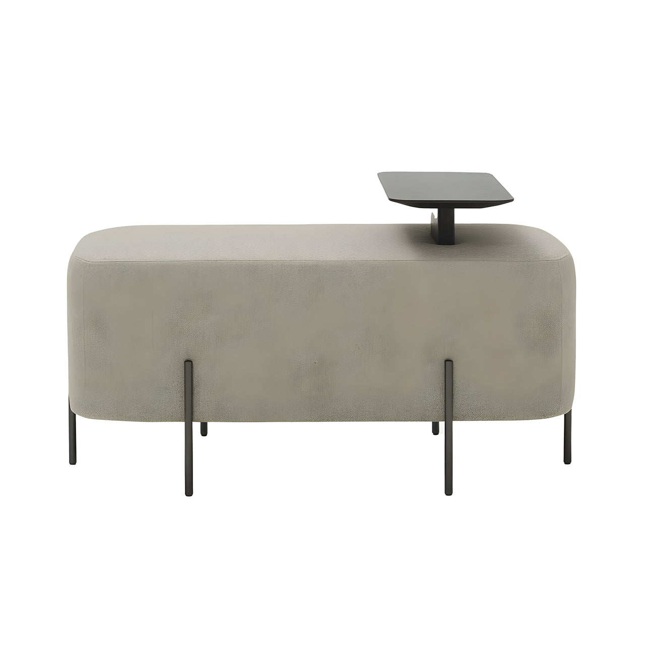 Elephant Pouf with Tray: Anthracite Oak + Grafito