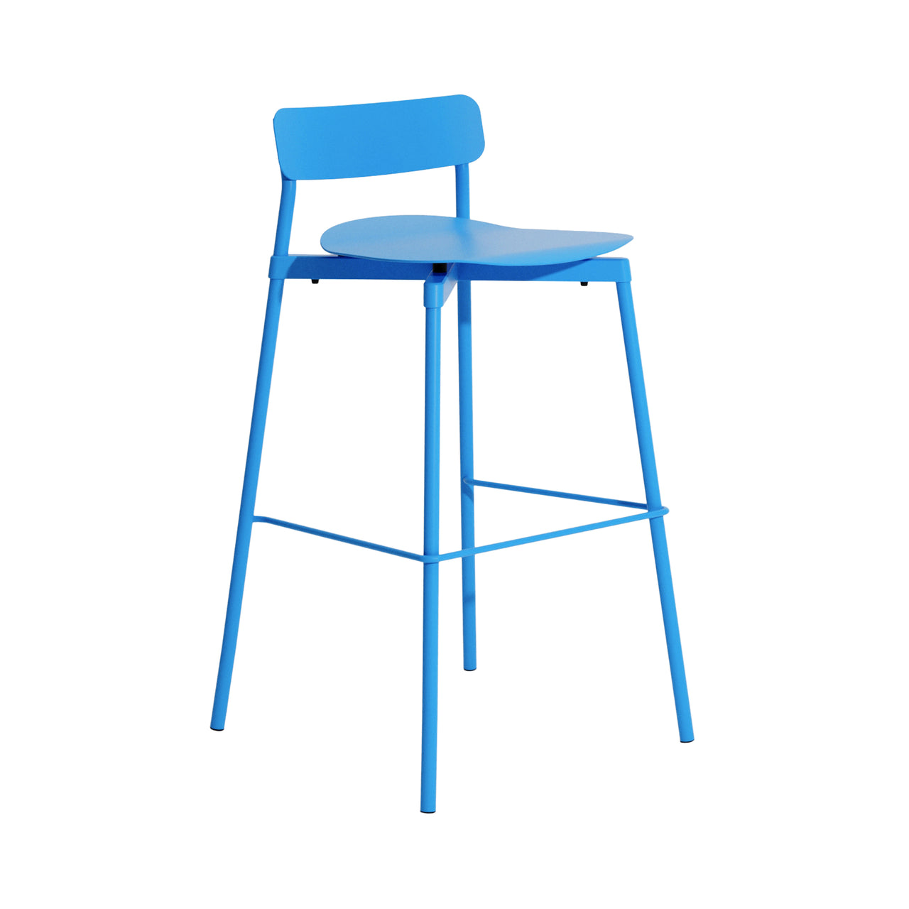 Fromme Stacking Bar + Counter Stool: Outdoor + Bar + Sky Blue