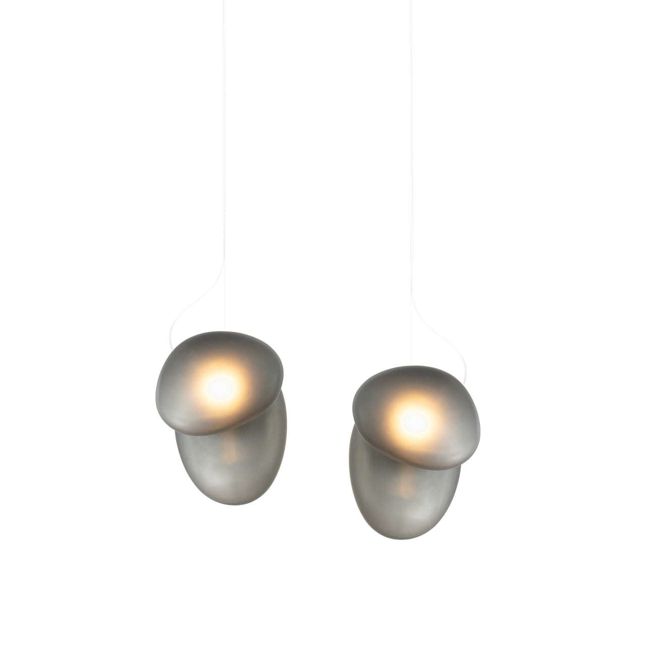 Pebble Linear 2 Pendant Light: A + C + Slate