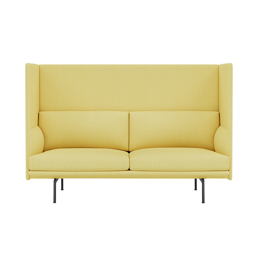 Outline Highback 2-Seater Sofa: Large + Small - 15.7