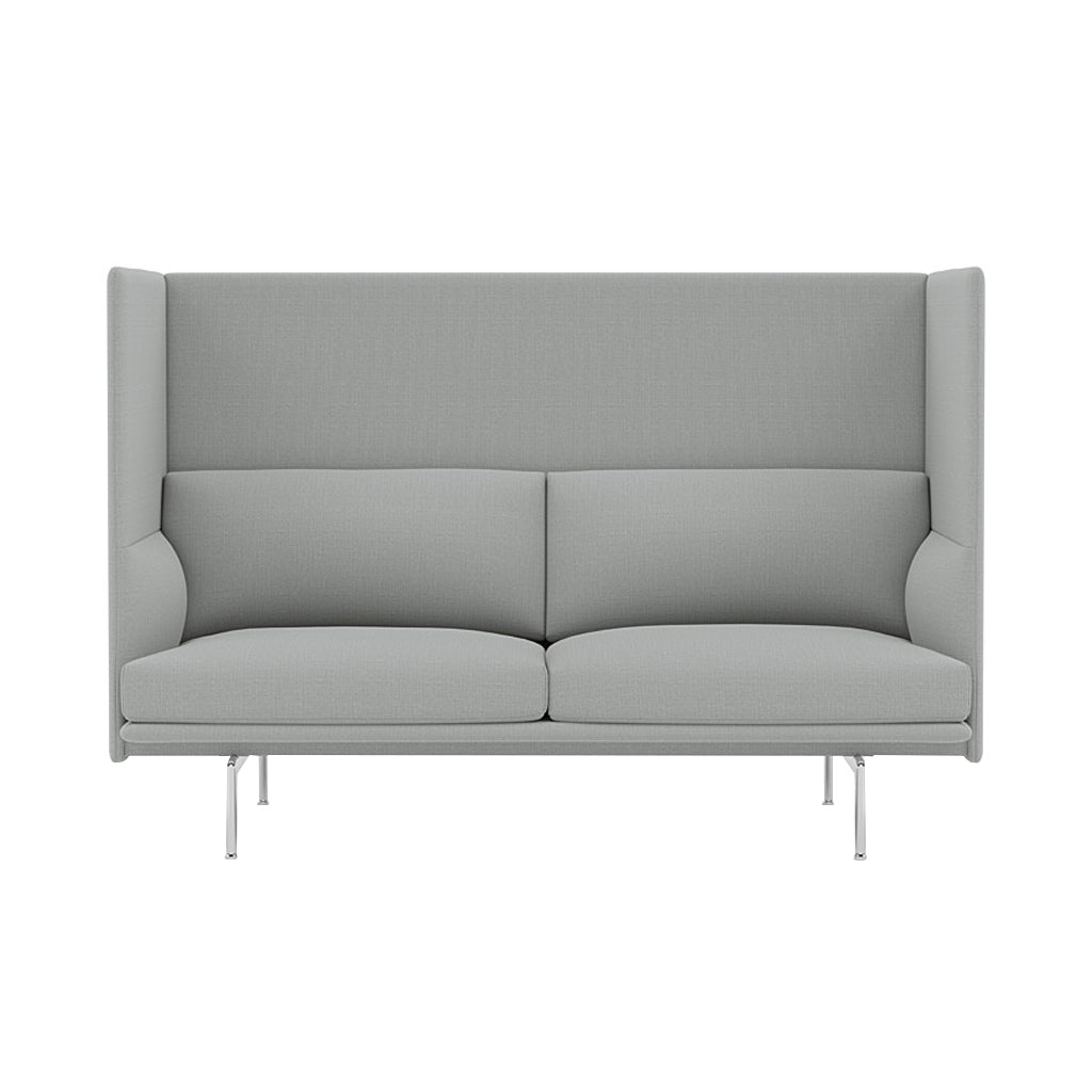 Outline Highback 2-Seater Sofa: Large + Small - 15.7