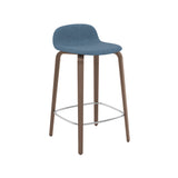 Visu Counter Stool: Upholstered + Stained Dark Brown