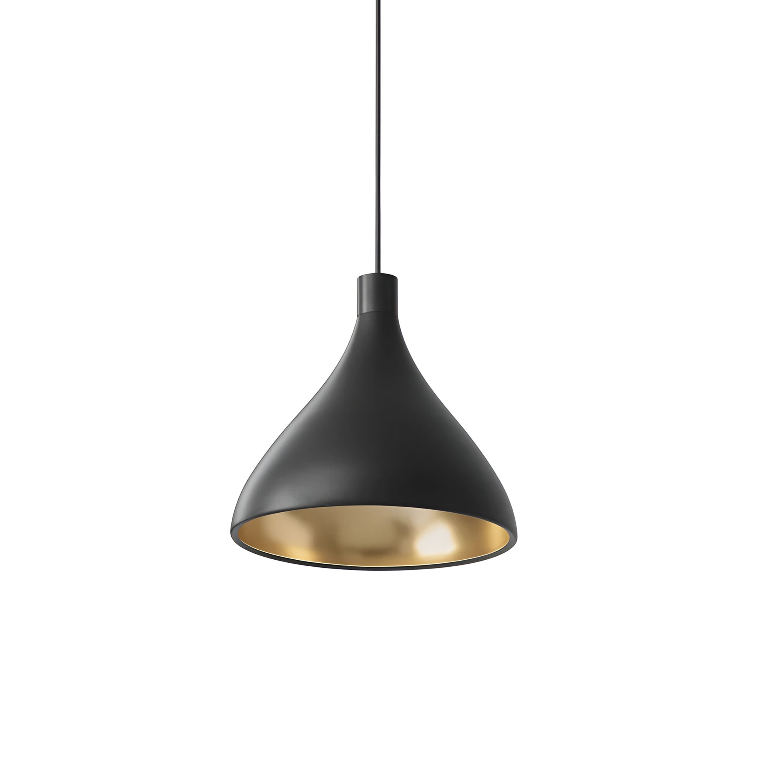 Swell Single Indoor/Outdoor Pendant Light: Medium + Black